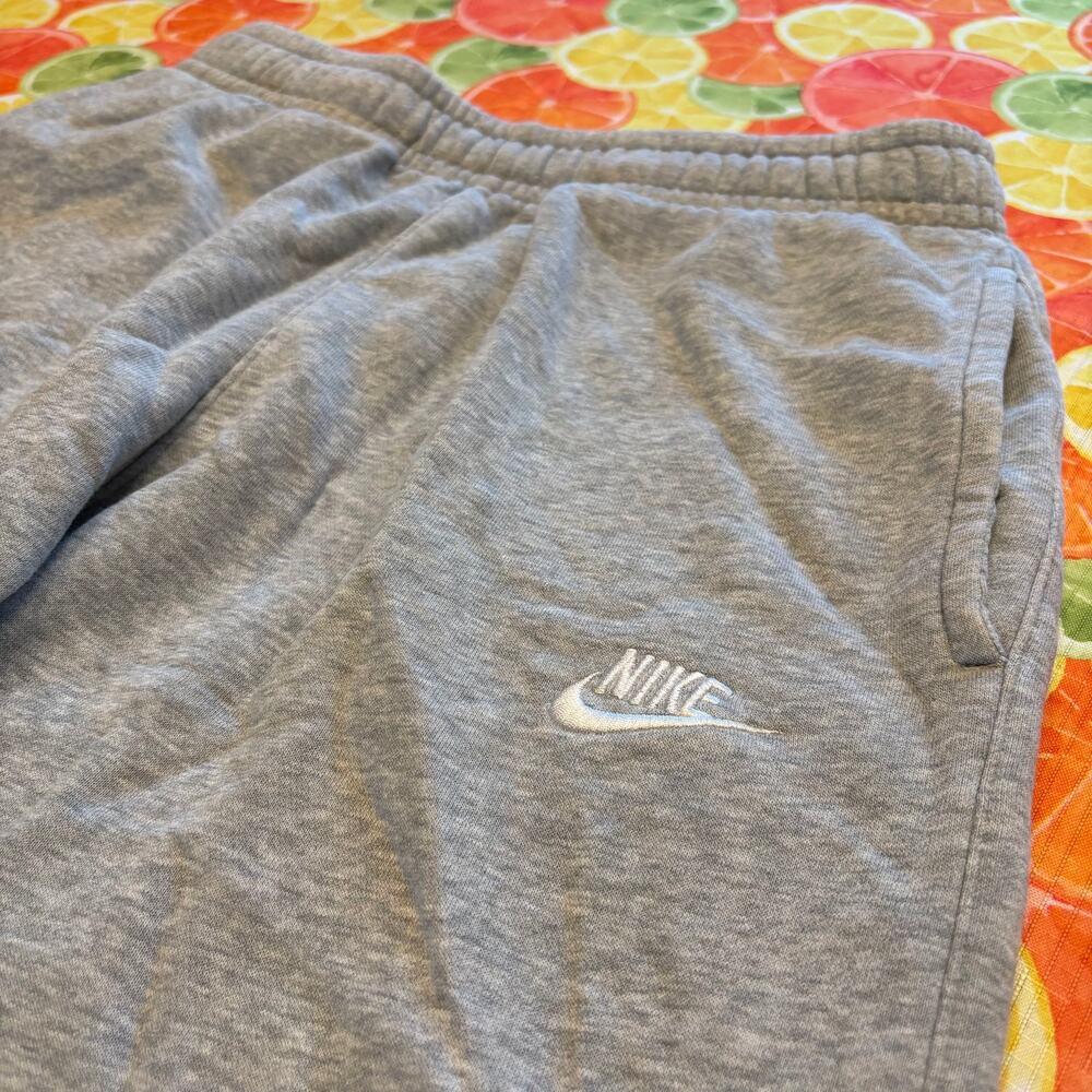 Nike Heather Grey Fleece Joggers Sweatpants Mens Small